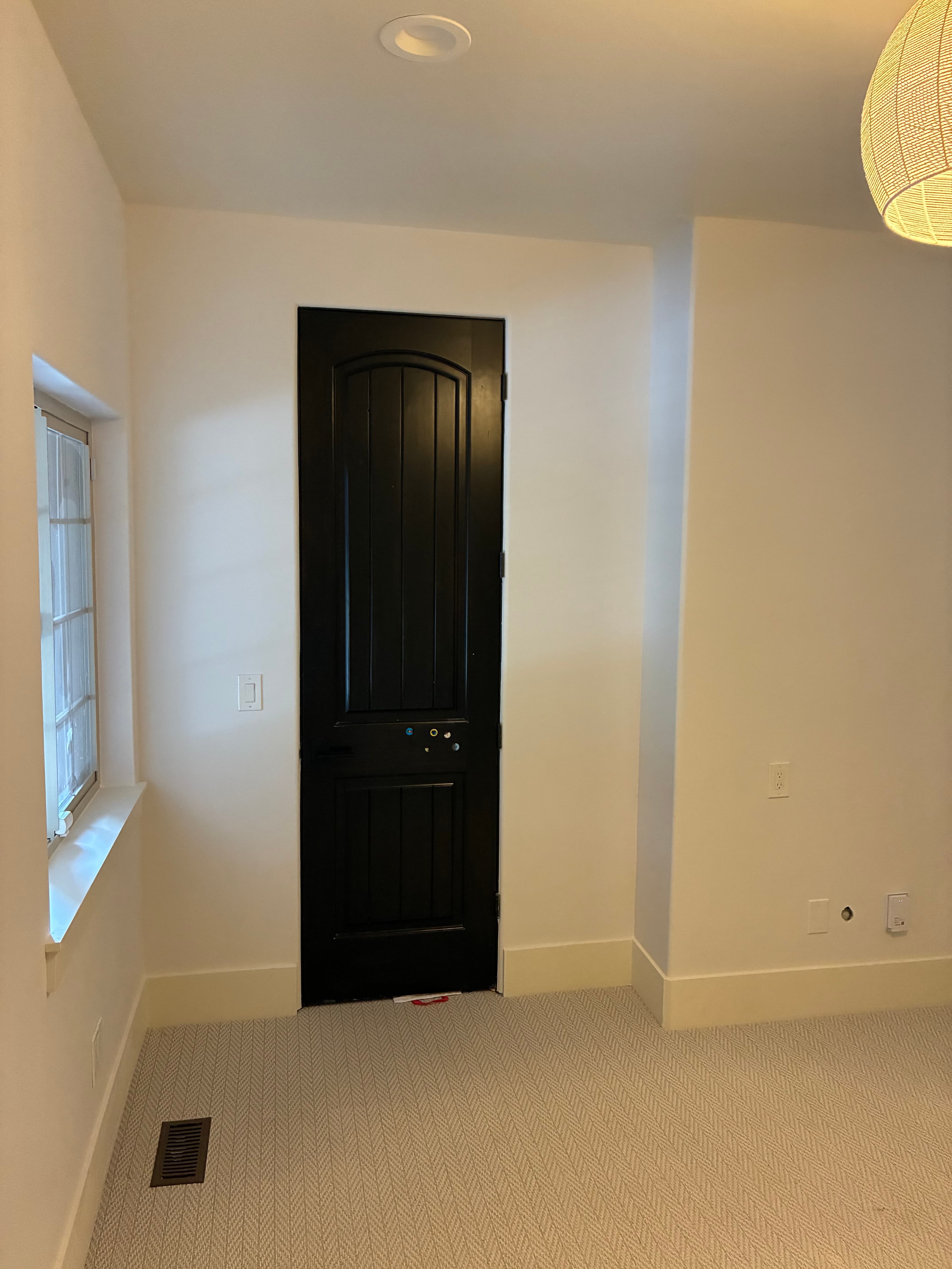 Playroom before wallpaper installation